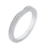 Half-Eternity Diamond Wedding Band in 14K White Gold