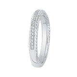 Round Diamond Half-Eternity Wedding Band in 14K White Gold