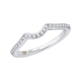Round Diamond Wedding Band in 14K White Gold