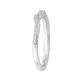 Round Diamond Wedding Band in 14K White Gold