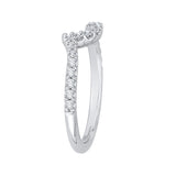 Round Diamond Half-Eternity Wedding Band in 14K White Gold