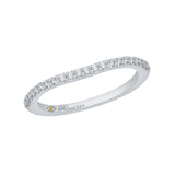 Round Diamond Half-Eternity Wedding Band in 14K White Gold