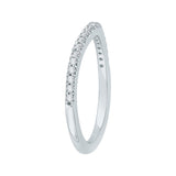 Round Diamond Half-Eternity Wedding Band in 14K White Gold