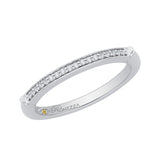 Round Diamond Wedding Band in 14K White Gold