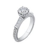 Diamond Engagement Ring in 14K White Gold (Semi-Mount)