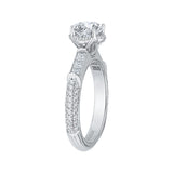 Diamond Engagement Ring in 14K White Gold (Semi-Mount)