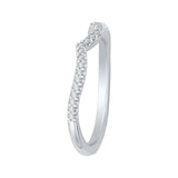 Round Diamond Half-Eternity Wedding Band in 14K White Gold