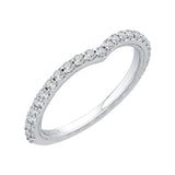 Round Diamond Wedding Band in 14K White Gold