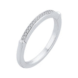 Round Diamond Wedding Band in 14K White Gold
