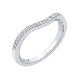 Round Diamond Wedding Band in 14K White Gold