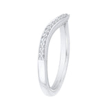 Round Diamond Wedding Band in 14K White Gold