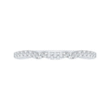 Round Diamond Wedding Band in 14K White Gold