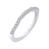 Round Diamond Wedding Band in 14K White Gold