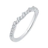 Round Diamond Wedding Band in 14K White Gold