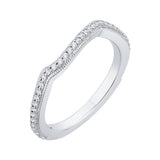 Round Diamond Wedding Band in 14K White Gold