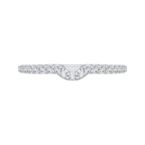 Round Diamond Wedding Band in 14K White Gold