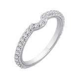 Round Diamond Wedding Band in 14K White Gold