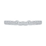 Round Diamond Wedding Band in 14K White Gold