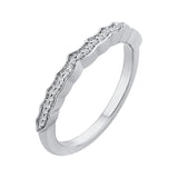 Round Diamond Wedding Band in 14K White Gold