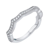 Round Diamond Wedding Band in 14K White Gold