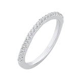 Round Diamond Wedding Band in 14K White Gold