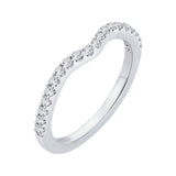 Round Diamond Wedding Band in 14K White Gold