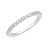 Round Diamond Half-Eternity Wedding Band in 14K White Gold