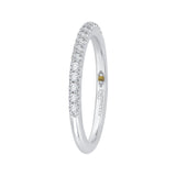 Round Diamond Half-Eternity Wedding Band in 14K White Gold