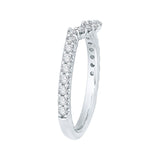 Round Diamond Wedding Band in 18K White Gold