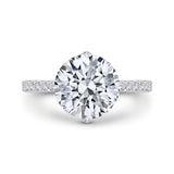 Round Diamond Engagement Ring in 18K White Gold (Semi-Mount)