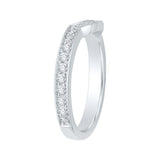 Round Diamond Wedding Band in 18K White Gold