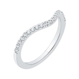 Round Diamond Wedding Band in 14K White Gold