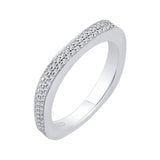 Round Diamond Wedding Band in 14K White Gold