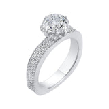Round Diamond Engagement Ring in 14K White Gold (Semi-Mount)