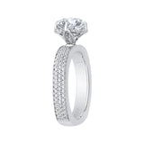 Round Diamond Engagement Ring in 14K White Gold (Semi-Mount)