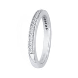 Round Diamond Half-Eternity Wedding Band in 14K White Gold