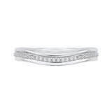 Round Diamond Wedding Band in 14K White Gold