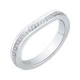Round Diamond Wedding Band in 14K White Gold