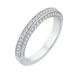 Round Diamond Half-Eternity Wedding Band in 14K White Gold