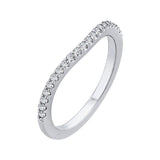 Round Diamond Wedding Band in 14K White Gold