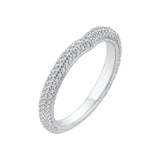 Round Diamond Wedding Band in 14K White Gold