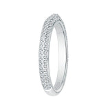 Round Diamond Wedding Band in 14K White Gold