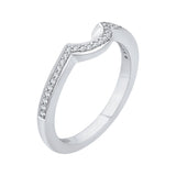 Round Diamond Wedding Band in 14K White Gold