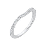 Round Diamond Wedding Band in 14K White Gold