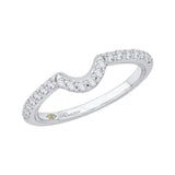 Round Diamond Half-Eternity Wedding Band in 14K White Gold