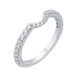 Round Diamond Wedding Band in 14K White Gold