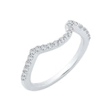 Round Diamond Half-Eternity Wedding Band in 14K White Gold
