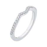 Round Diamond Half-Eternity Wedding Band in 14K White Gold