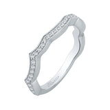 Round Diamond Wedding Band in 14K White Gold