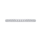 Round Diamond Half-Eternity Wedding Band in 14K White Gold